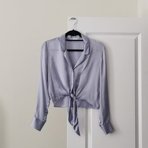 Aritzia Wilfred Satin Blouse